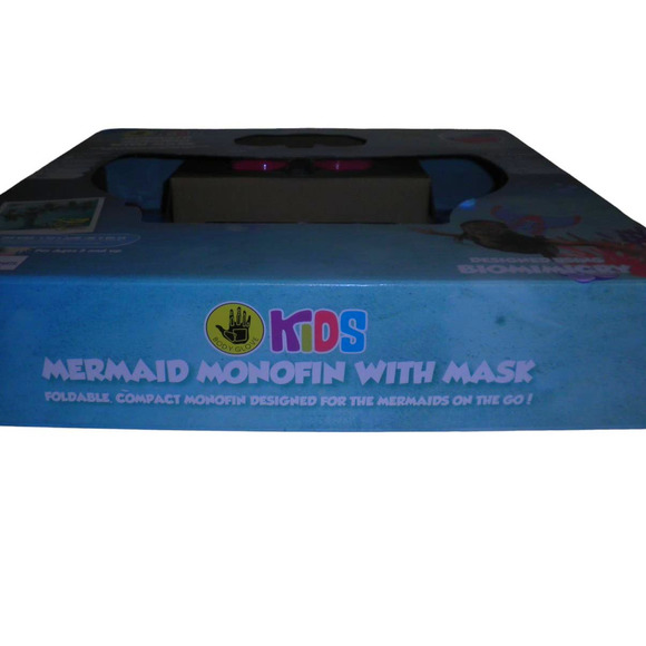 Kids' Mermaid Monofin with Mask & Fins, Pink/Blue, by Body Glove, NIB - Picture 12 of 12